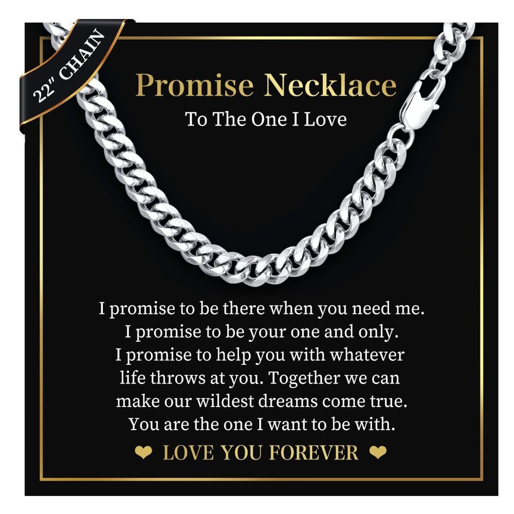 8mm Stainless Steel Cuban Link Chain Necklace 22 Inches Mens Jewelry